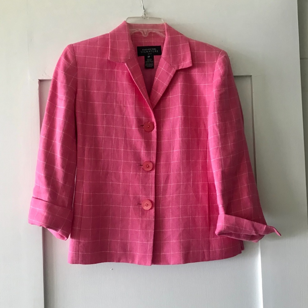 Summer Linen Blazer, Jones New York sz 4